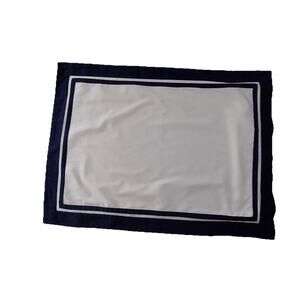 Ralph Lauren pillow sham white with navy border